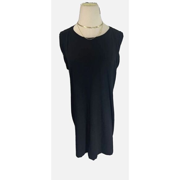 Michael Stars Small Dress Black Slub Jersey Sleeveless New Minimal Capsule - Picture 1 of 13